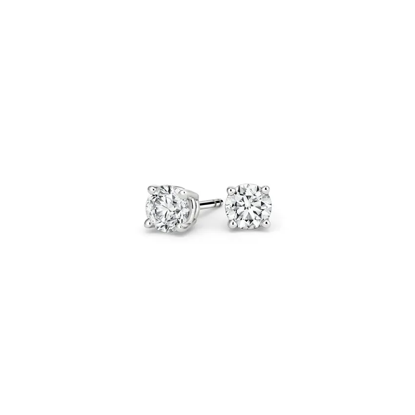 0.40CTW Four Prong Round Diamond Stud Earrings - SE012