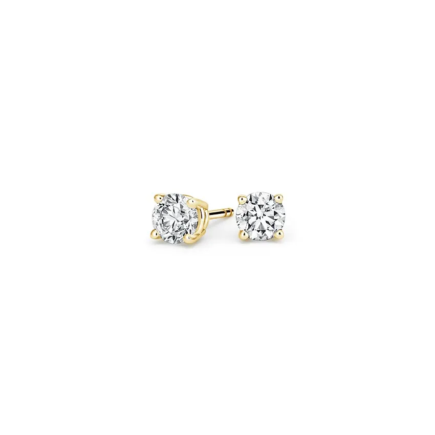 0.40CTW Four Prong Round Diamond Stud Earrings - SE012