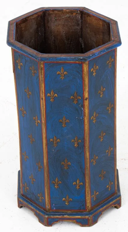 1 Octagonal Painted Umbrella or Cane Stand