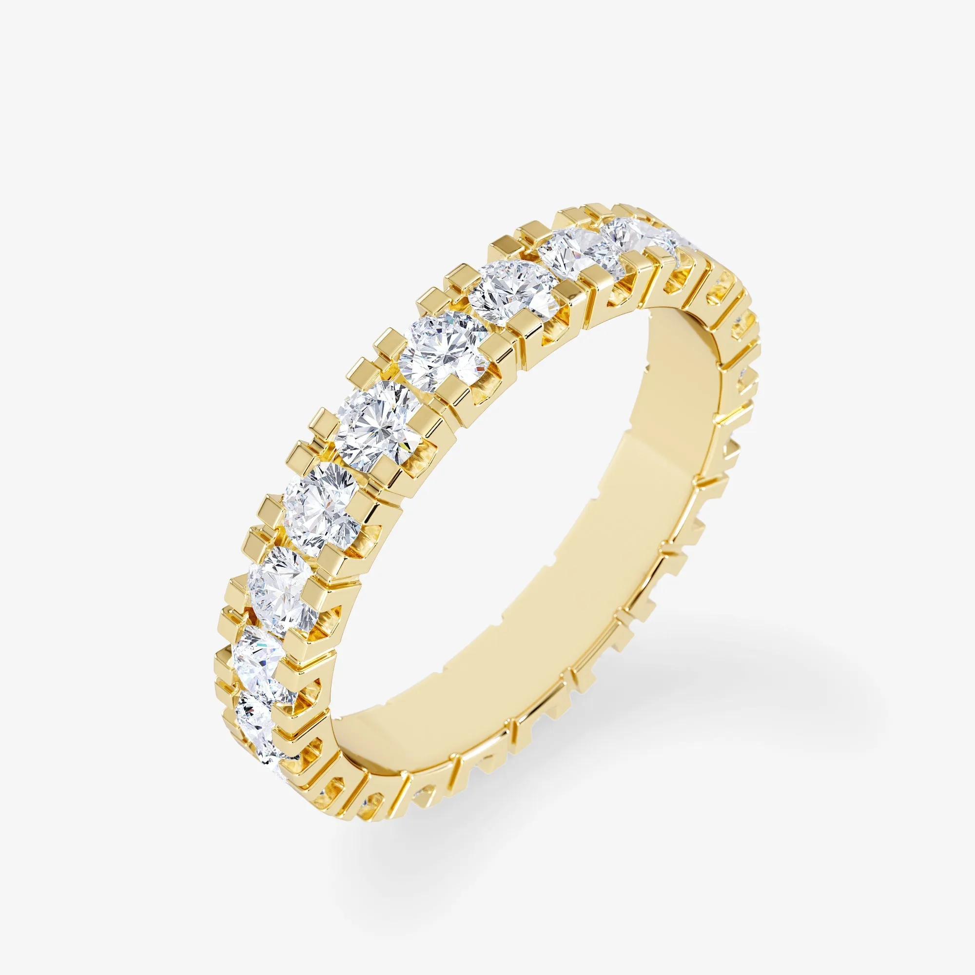 18K Gold 2.10 Carat Eternity Diamond Wedding Ring