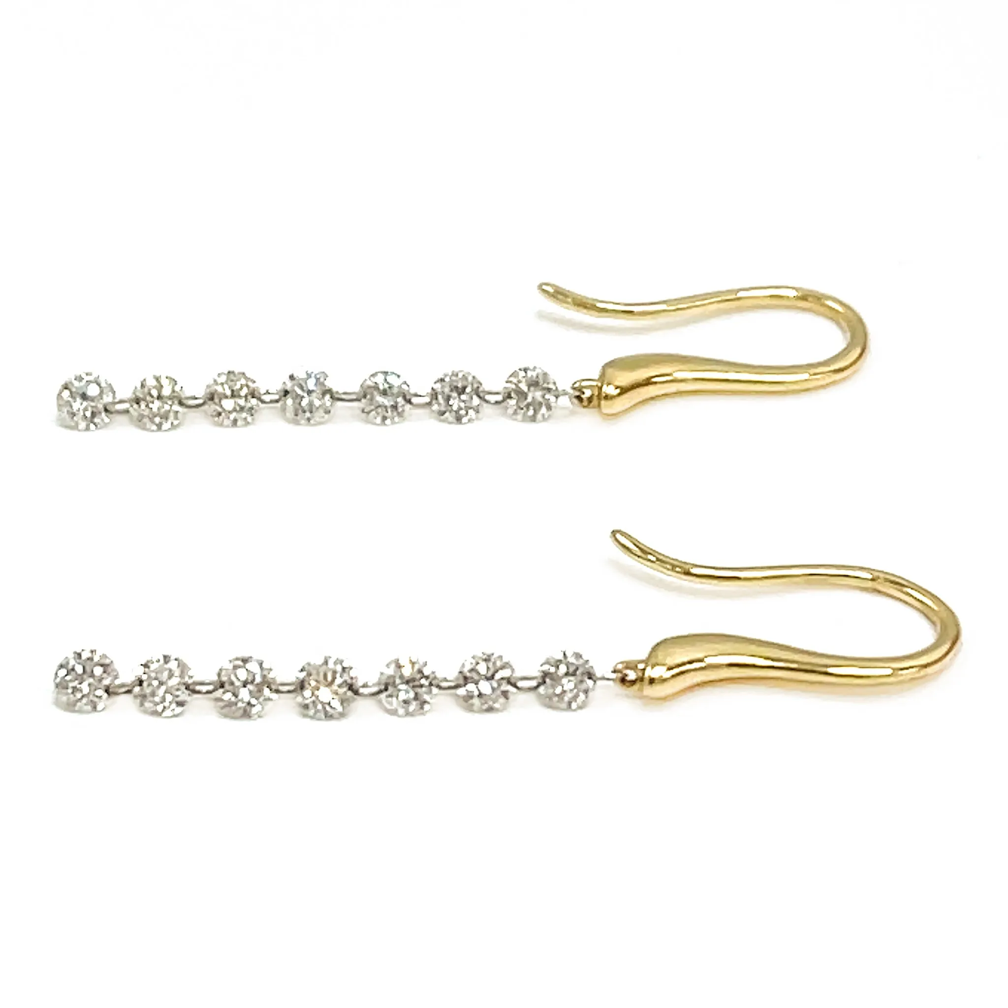 18k Gold and Diamond Earrings.