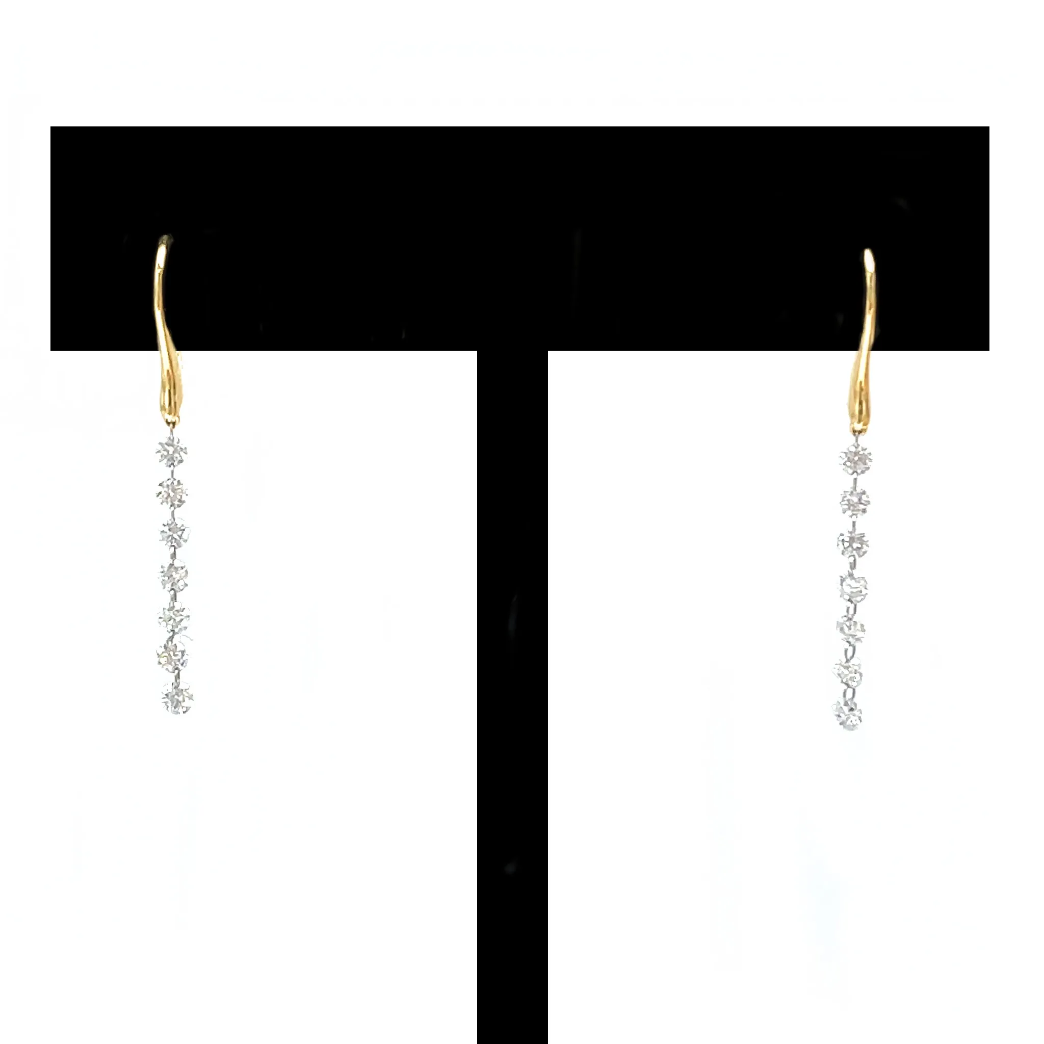 18k Gold and Diamond Earrings.