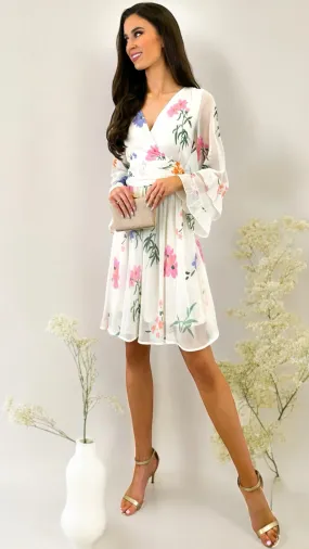 5-A1721 Frkarin White Floral Dress