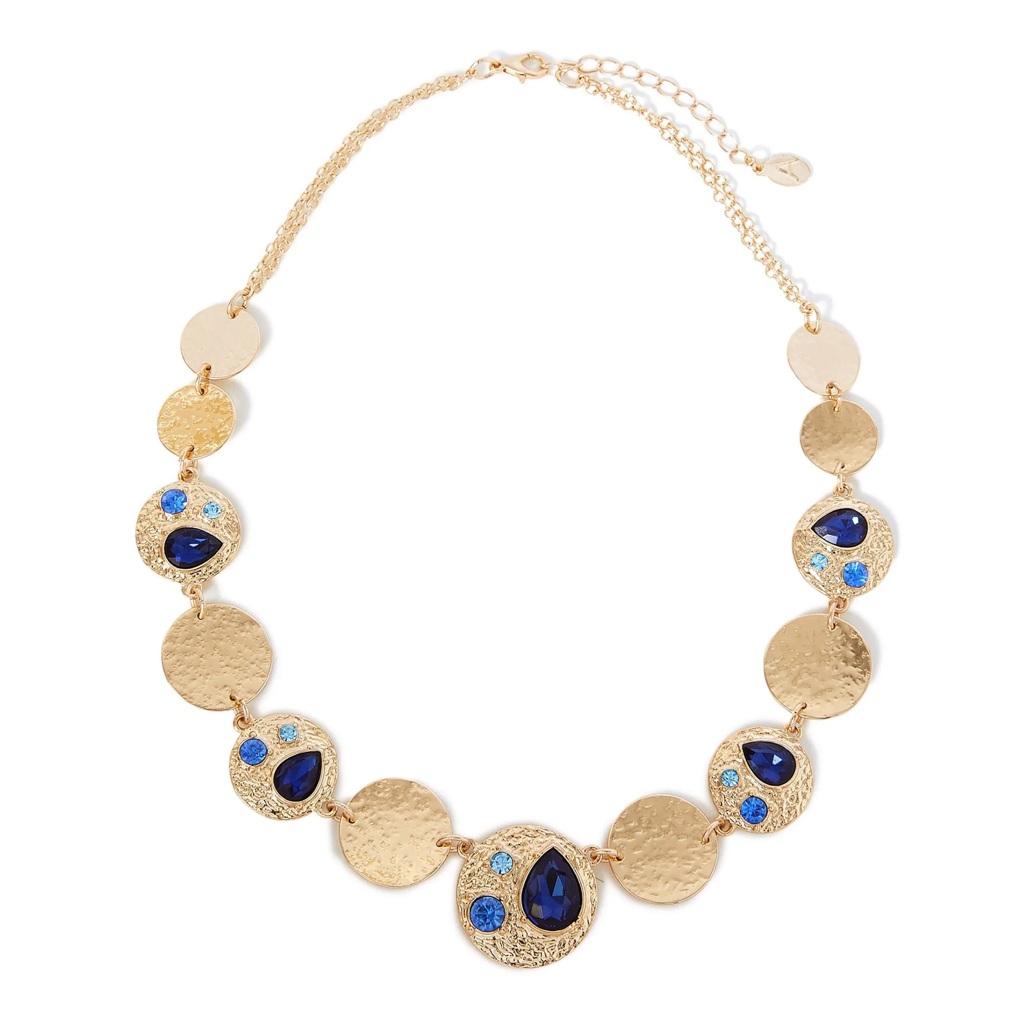 Accessorize London Women's Gem Disc Statement Necklace