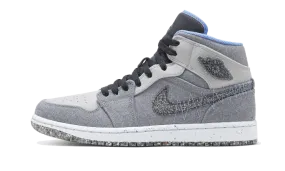 Air Jordan 1 Mid Crater Grey University Blue