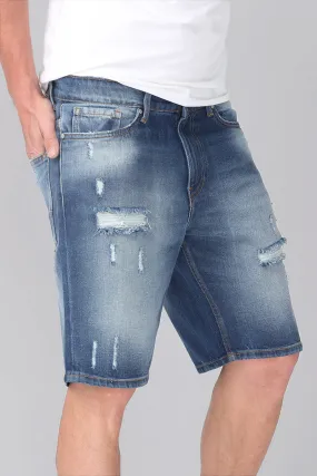 Arctic Blue Fad Denim Shorts