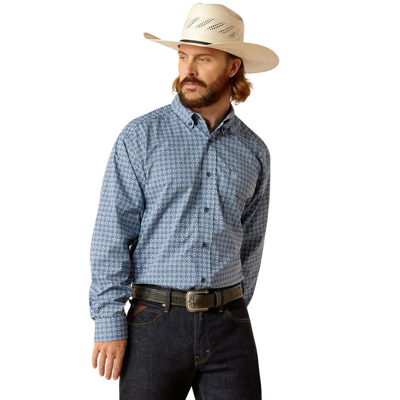 'Ariat' Men's 360 AirFlow Button Down - Deja Vu Blue