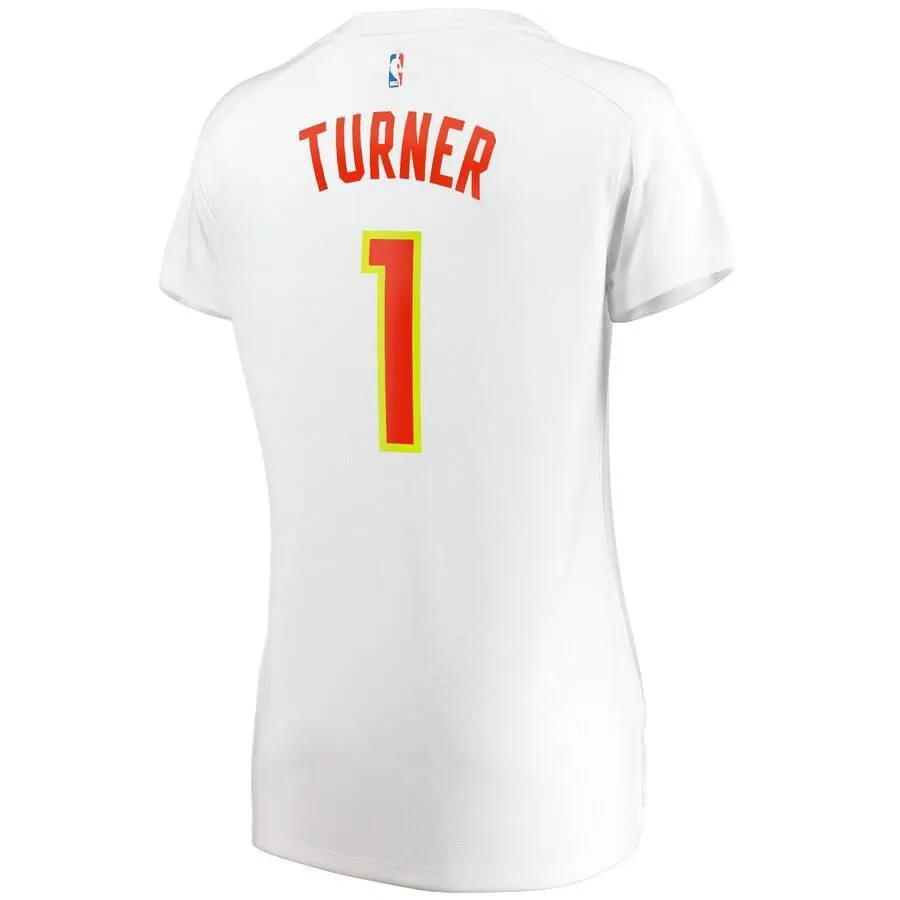 Atlanta Hawks Evan Turner Fanatics Branded Replica Fast Break Association Jersey Womens - White | Ireland X2283X0