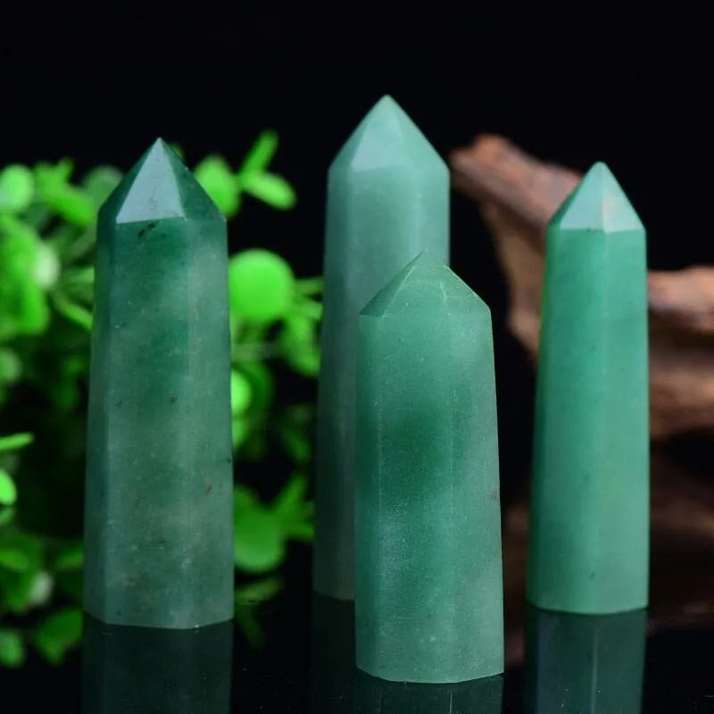 Aventurine hexagonal prism Healing Crystal Spot Wand