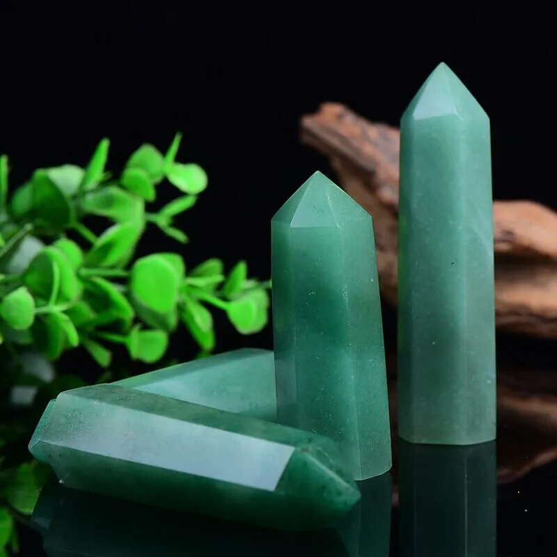 Aventurine hexagonal prism Healing Crystal Spot Wand