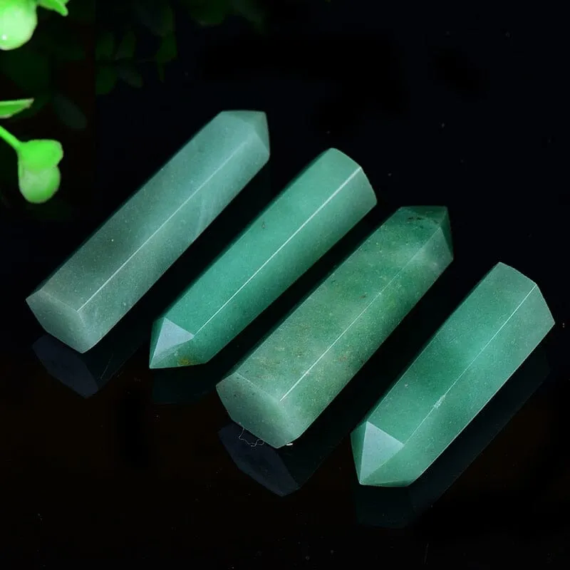 Aventurine hexagonal prism Healing Crystal Spot Wand