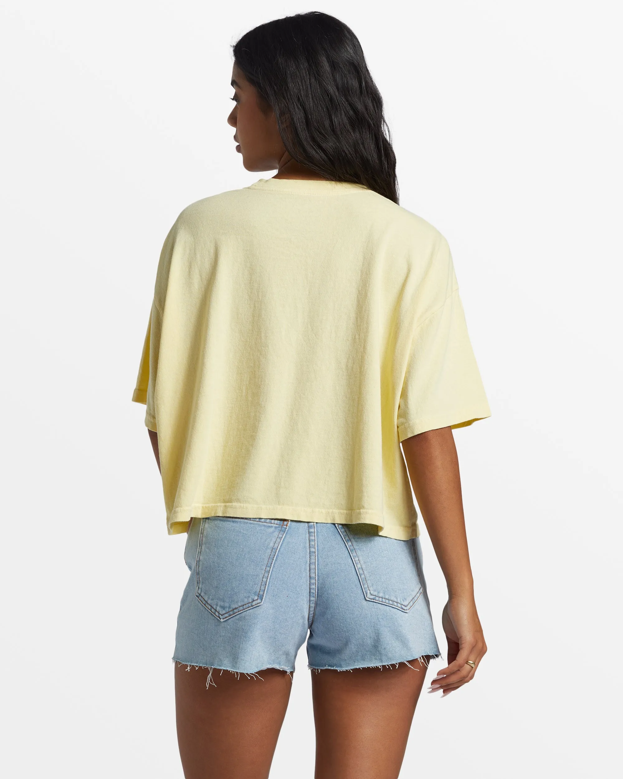 Better Together Cropped Oversized T-Shirt - Mellow Yellow