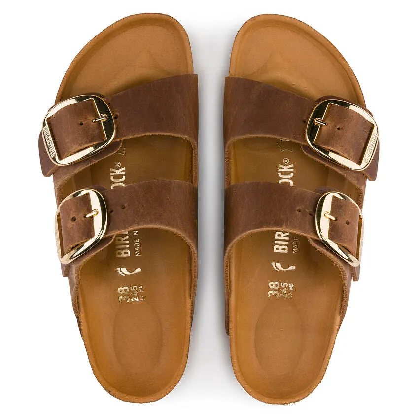 Birkenstock oiled leather arizona big buckle  n1011073 cognac