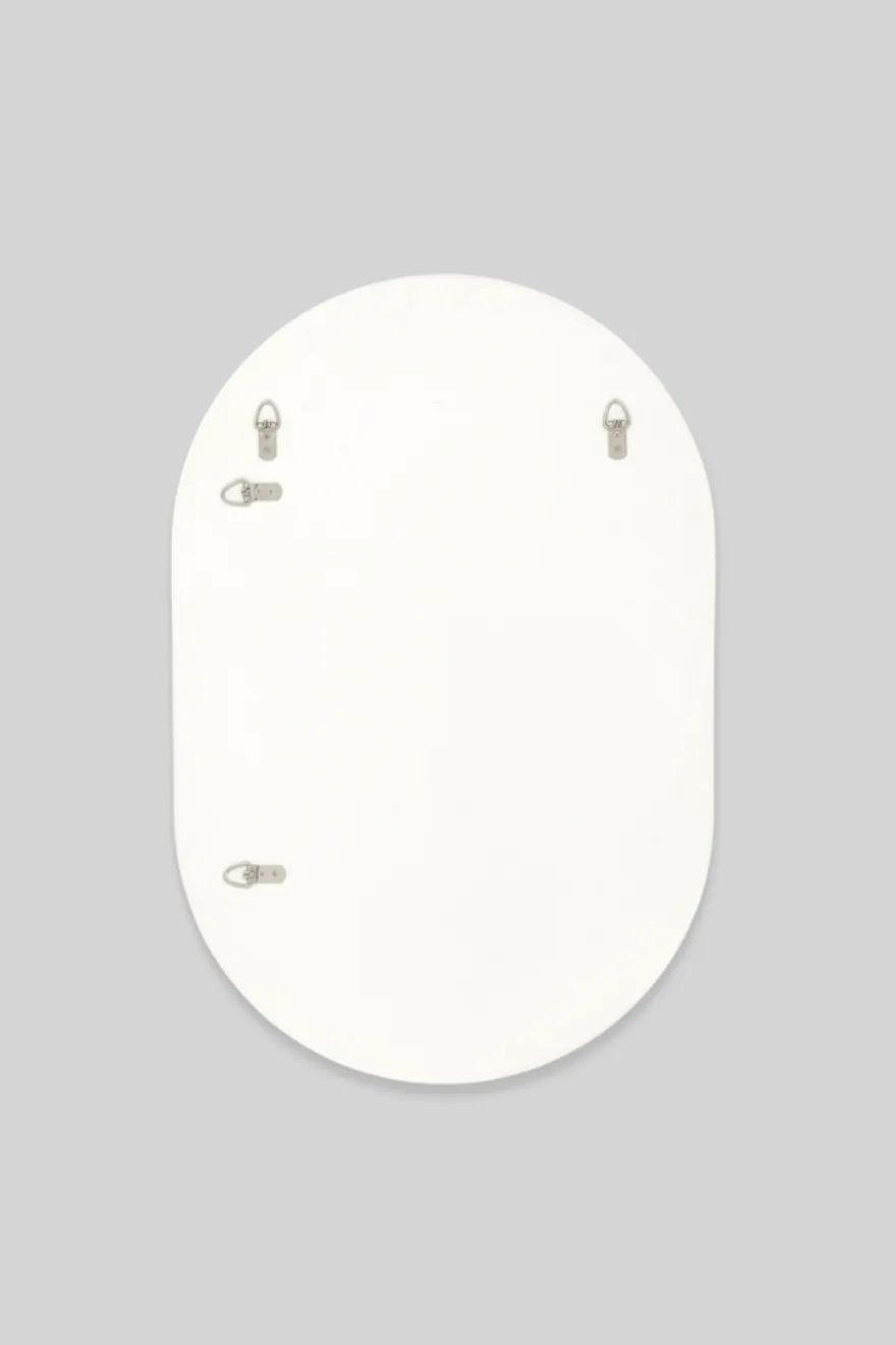 Bjorn Oval Mirror, White