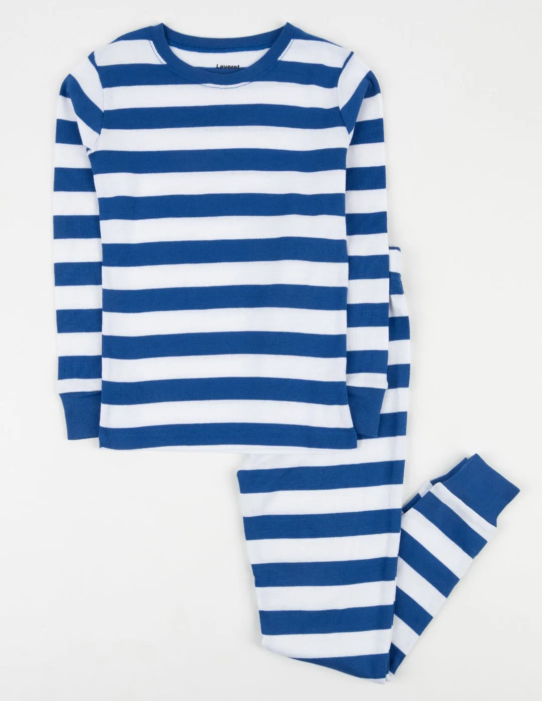 Blue & White Stripes Matching Family Pajama Set