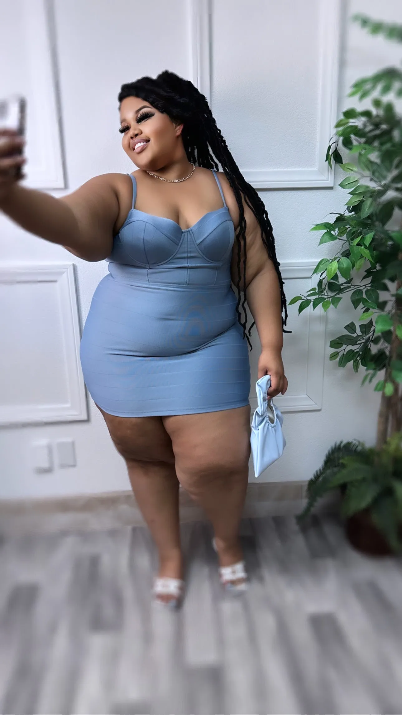 Blue Becky   size Bodycon Dress