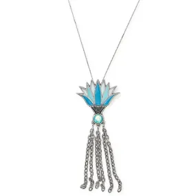 Blue Lotus Necklace, Large