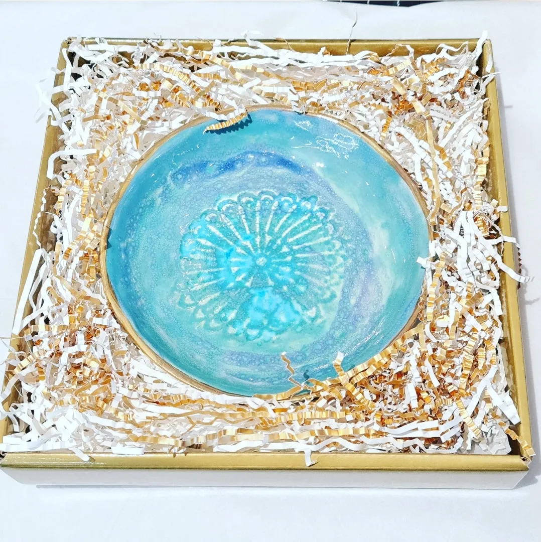 Blue Mandala Ceramic Plate