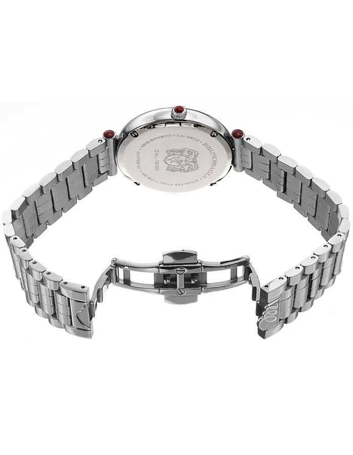 Bruno Magli Womens Miranda Stainless Steel Watch - Checkered Dial - Bracelet