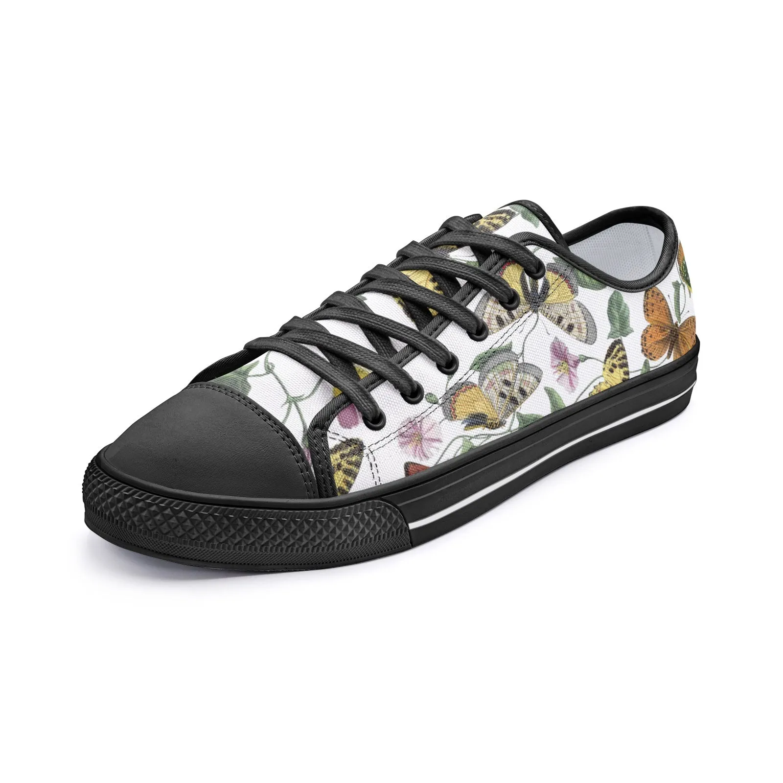 Butterfly Print Unisex Low Top Canvas Shoes