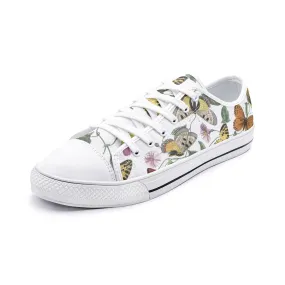 Butterfly Print Unisex Low Top Canvas Shoes