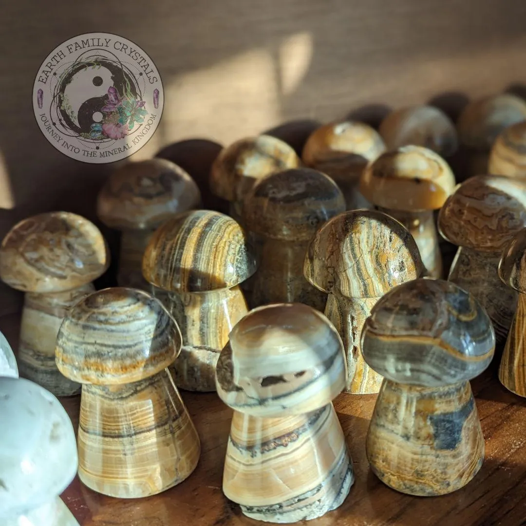 Calcite Mushroom Carving