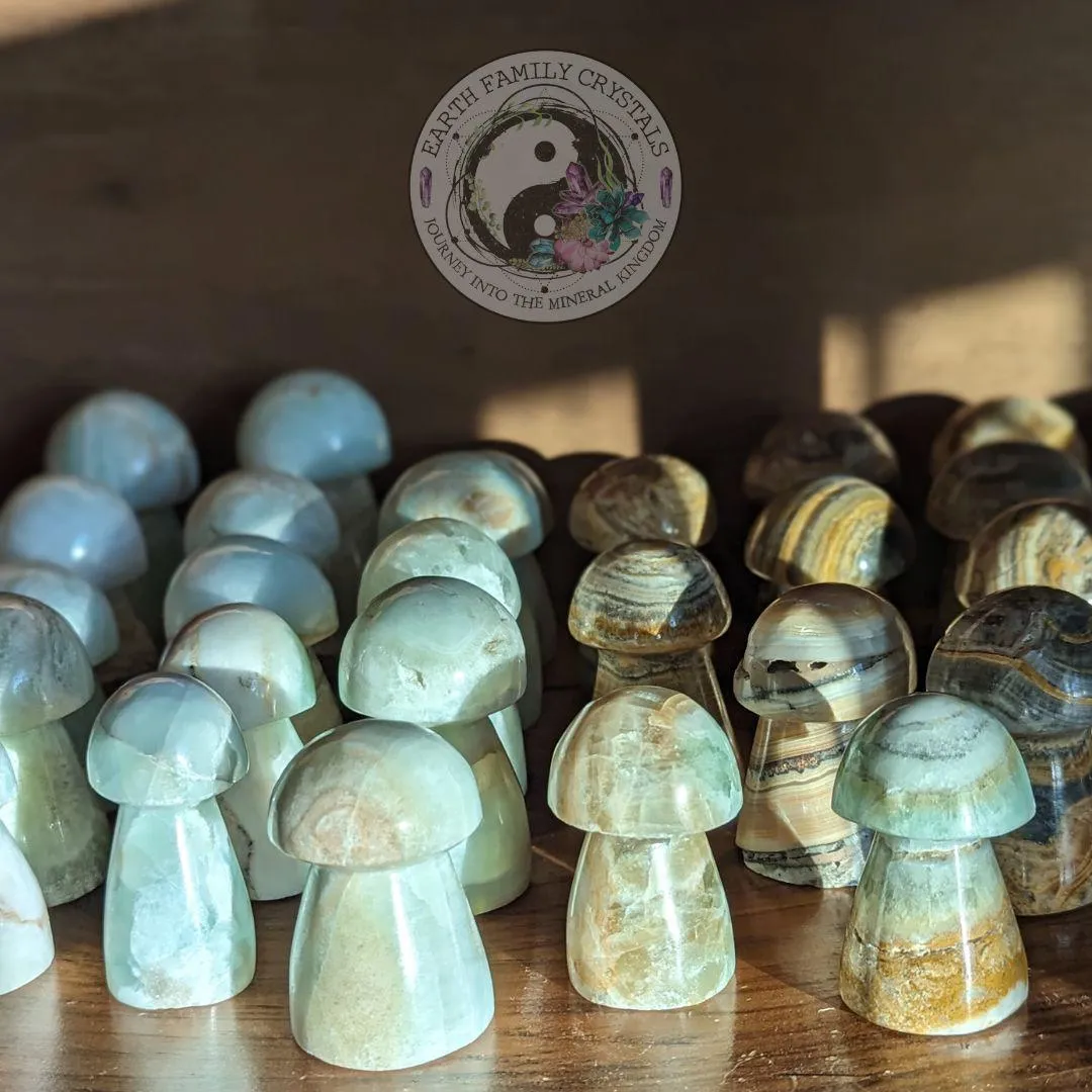 Calcite Mushroom Carving