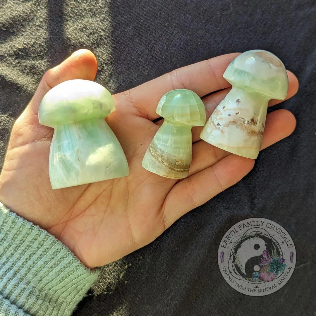 Calcite Mushroom Carving