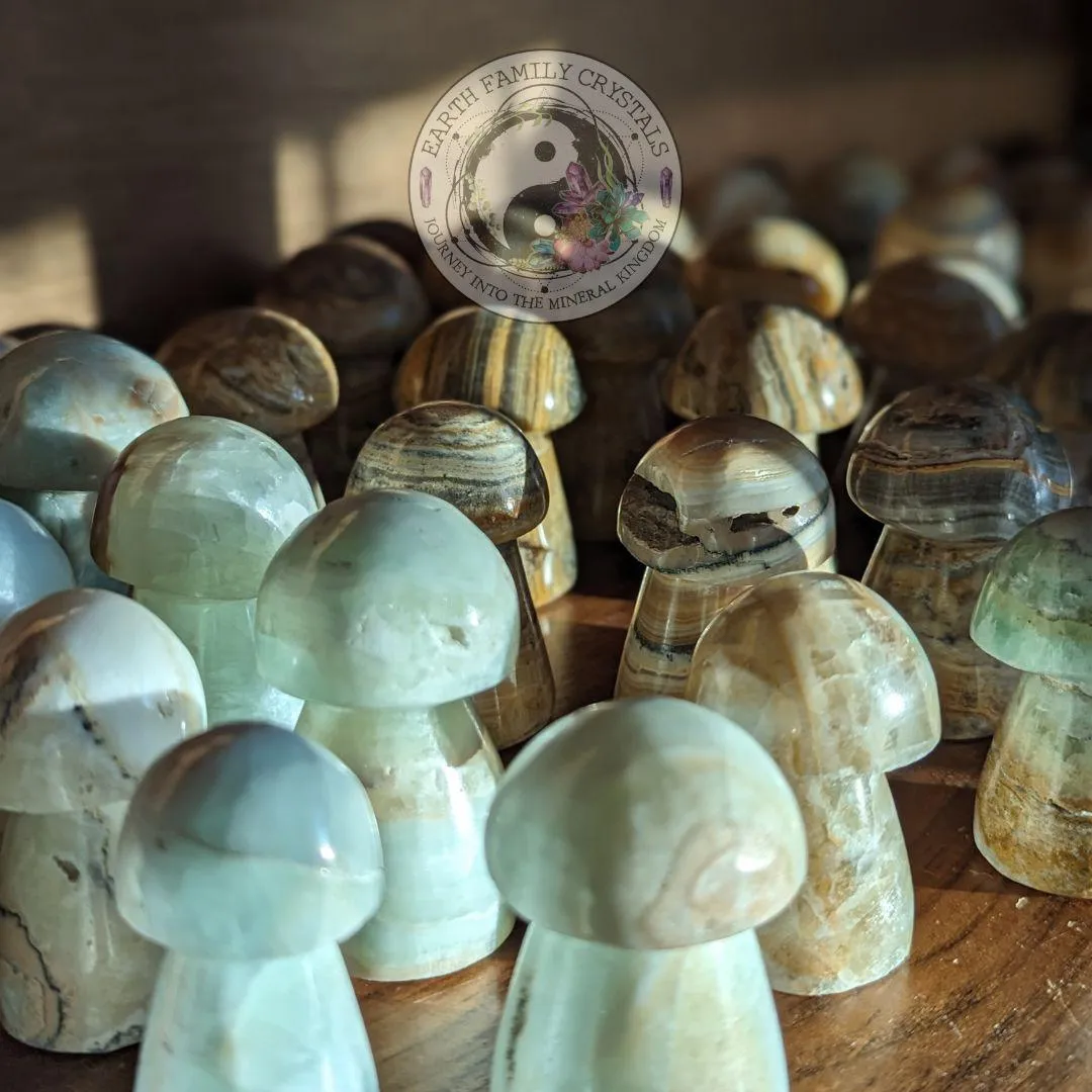 Calcite Mushroom Carving