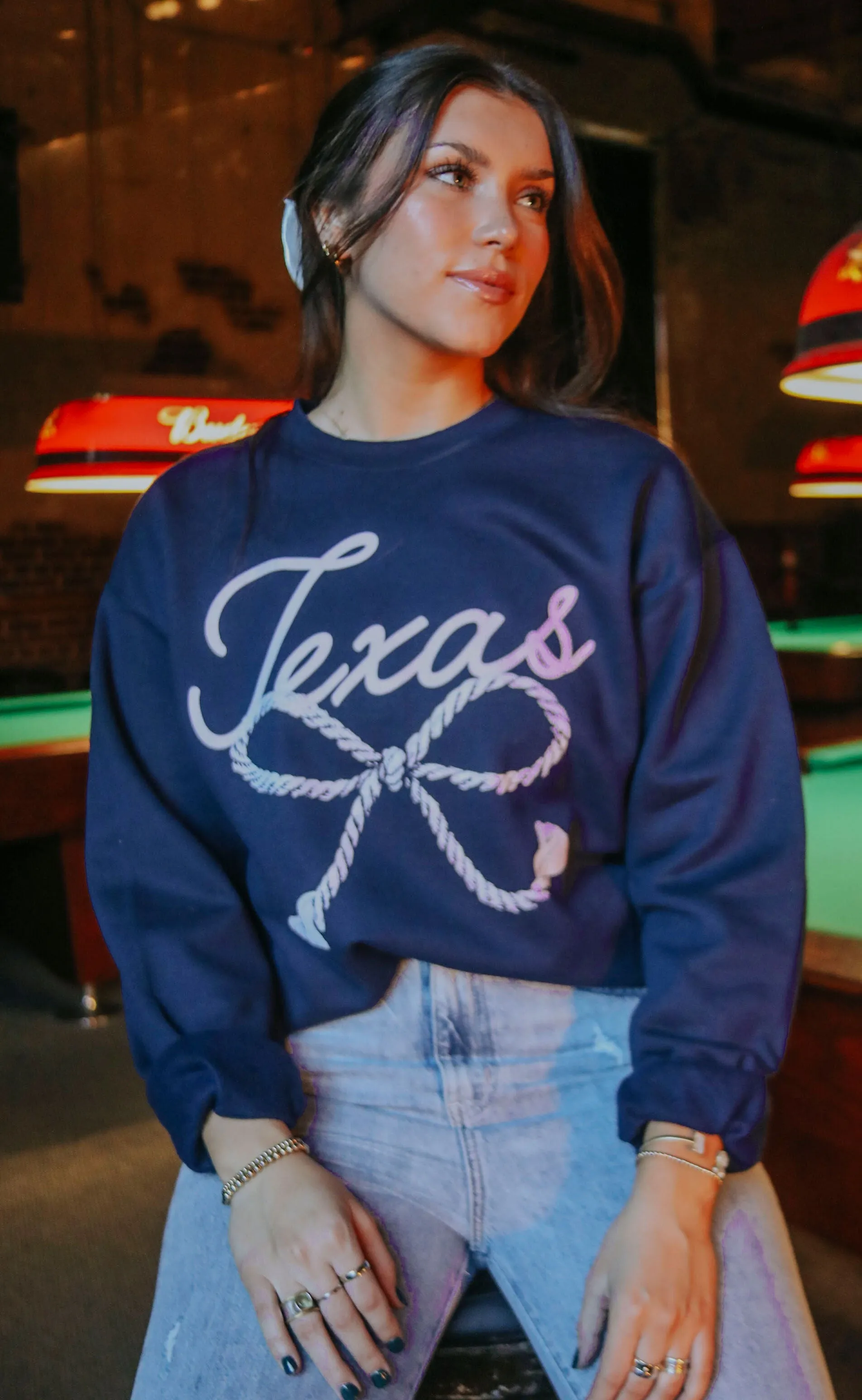 charlie southern: texas bow sweatshirt