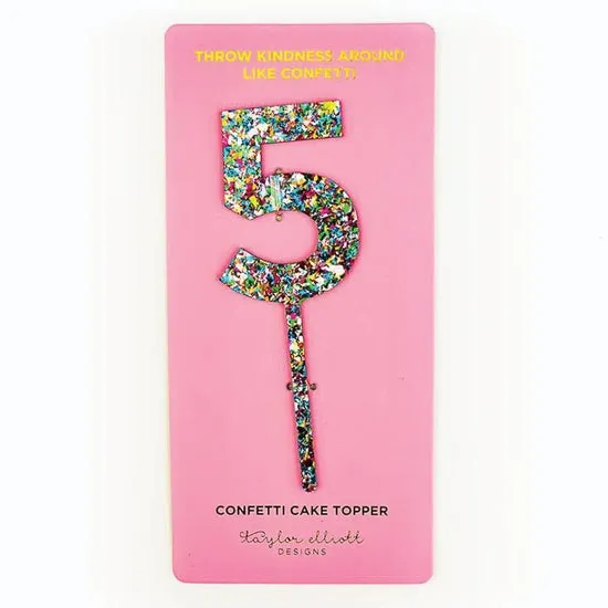 Confetti Cake Toppers ~ Numbers