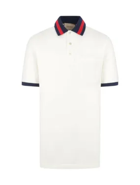 COTTON PIQUET POLO SHIRT WITH WEB COLLAR