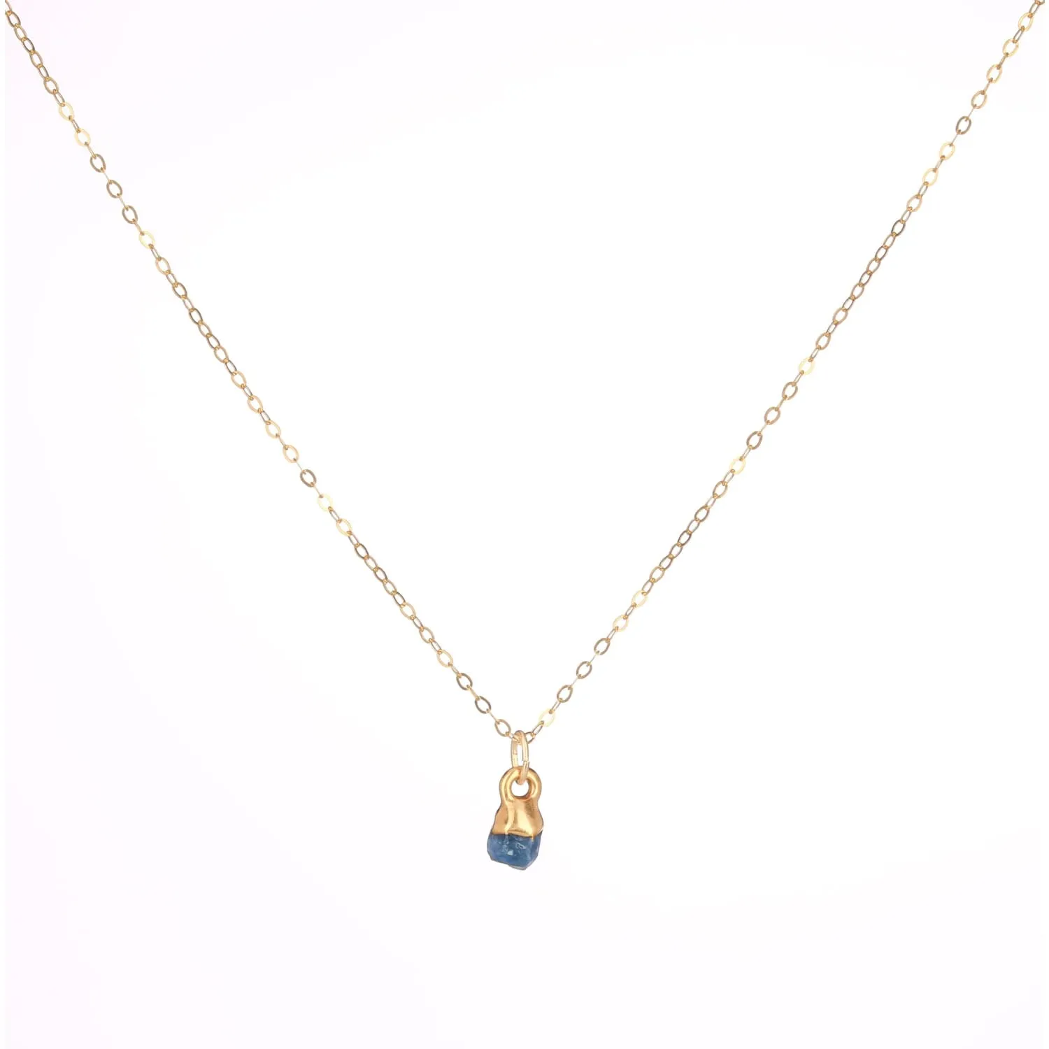 Dainty Raw Sapphire Necklace