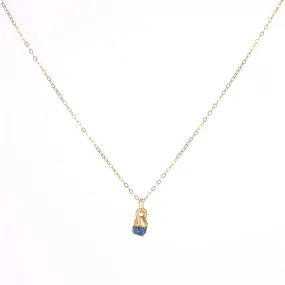 Dainty Raw Sapphire Necklace