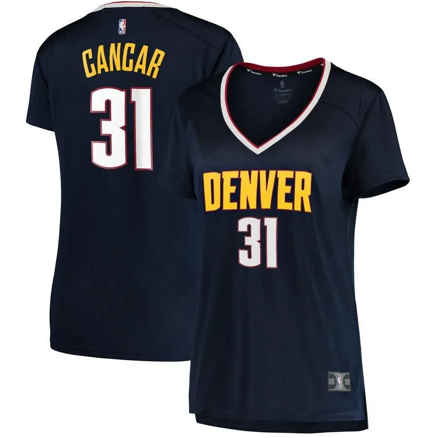 Denver Nuggets Vlatko Cancar Fanatics Branded Replica Fast Break Icon Jersey Womens - Navy | Ireland O5813I7