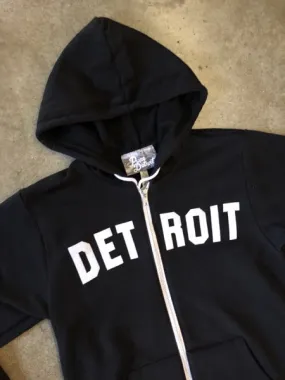 Detroit Classic Tri-Blend Zip Hoodie / White   Black / Unisex