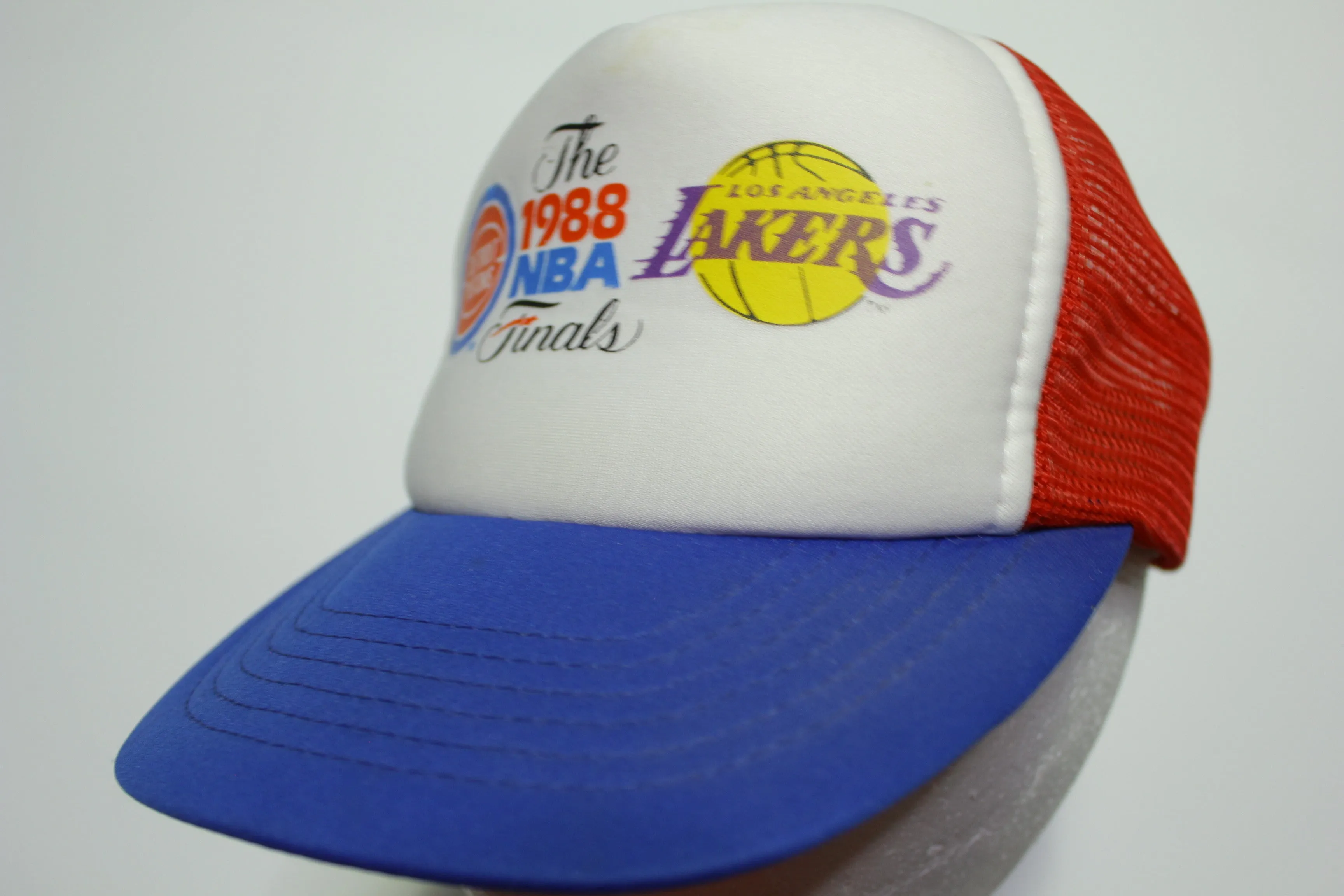 Detroit Pistons LA Lakers 1988 NBA Finals Vintage 80's Trucker Snapback Adjustable Hat