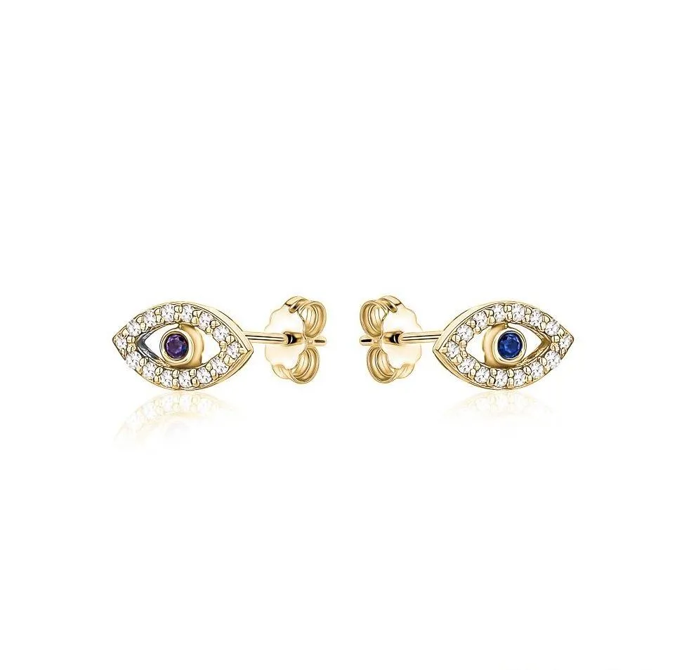 Diamond Evil Eye Earing