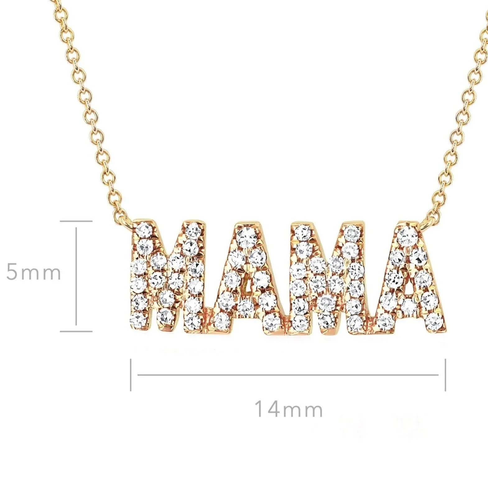 Diamond Mama Initial Necklace