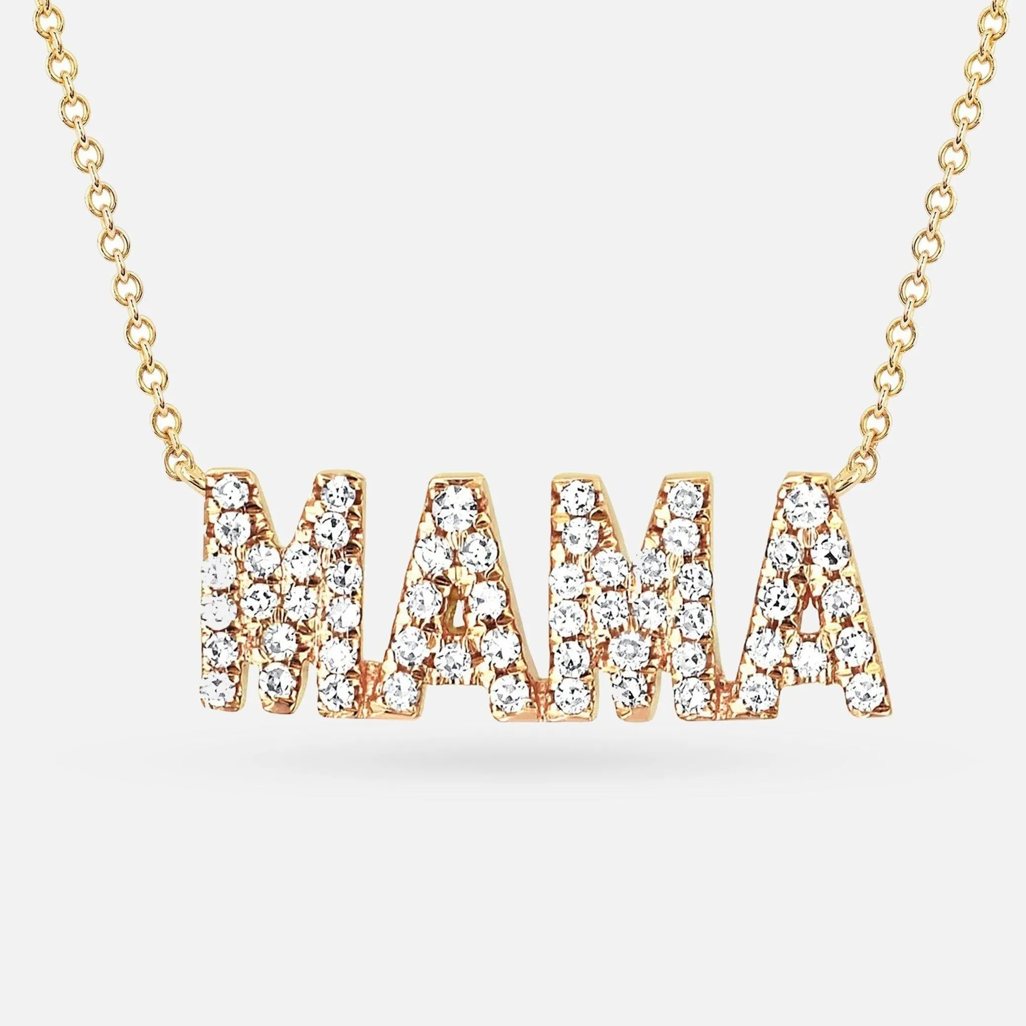 Diamond Mama Initial Necklace