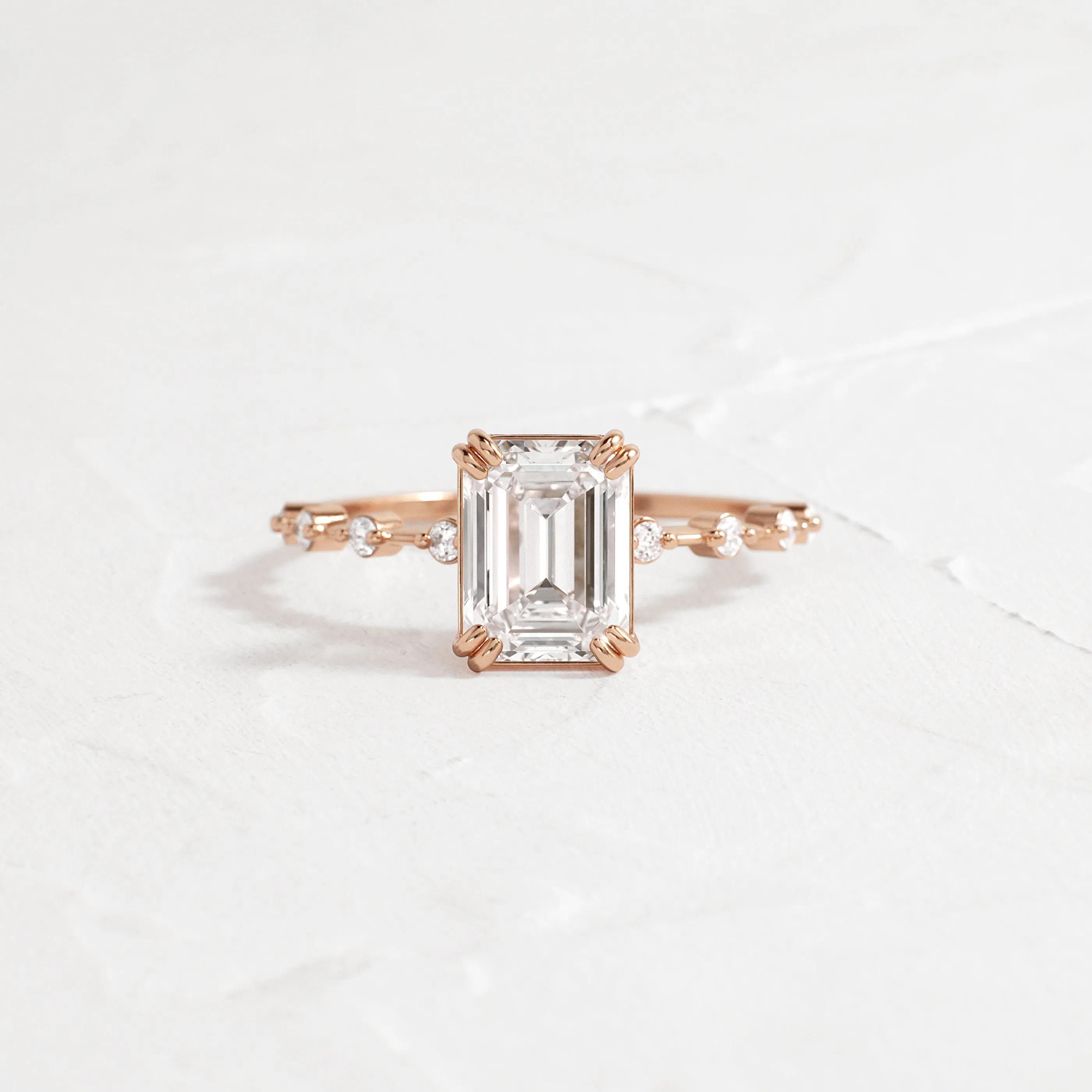 Distance Ring, Emerald Cut