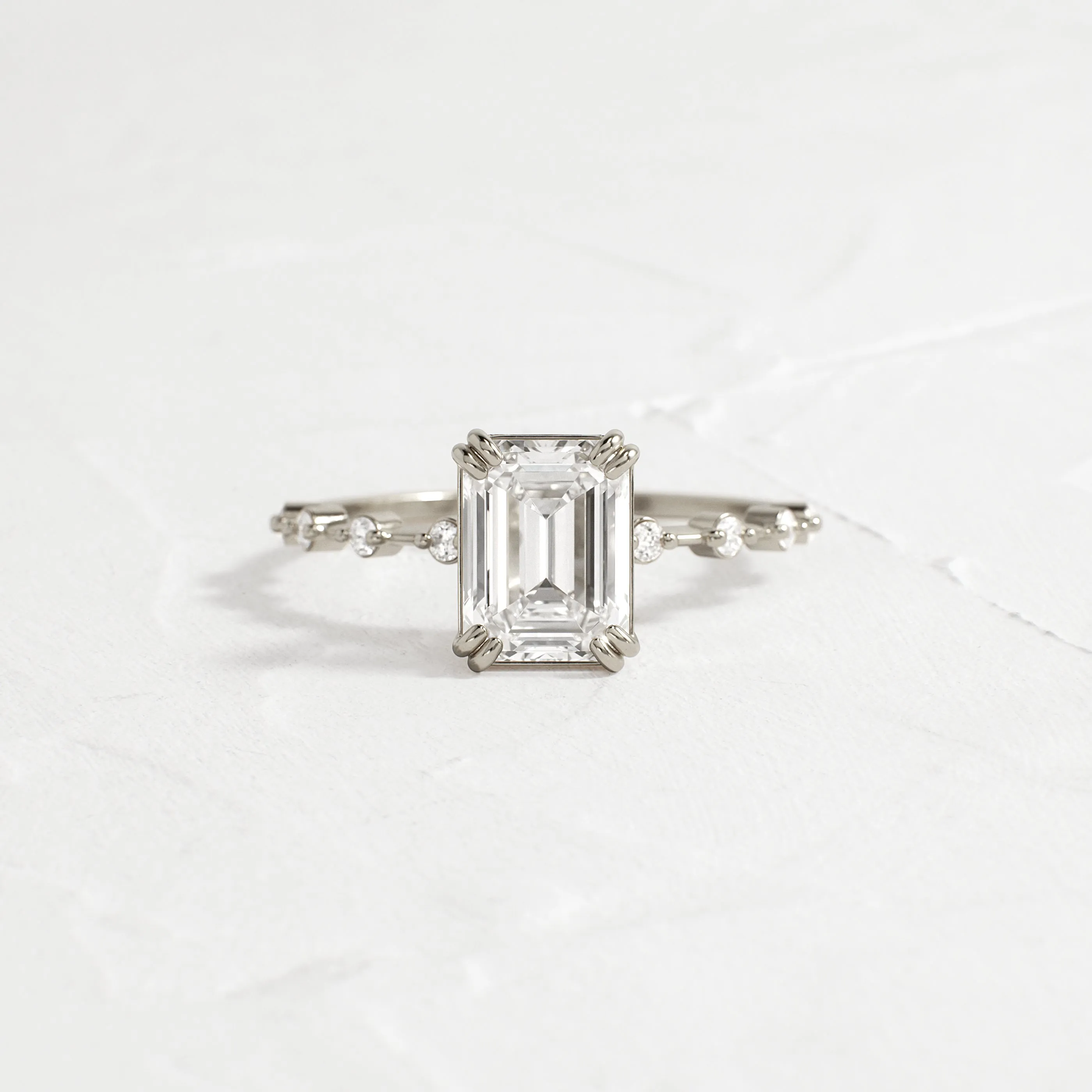 Distance Ring, Emerald Cut