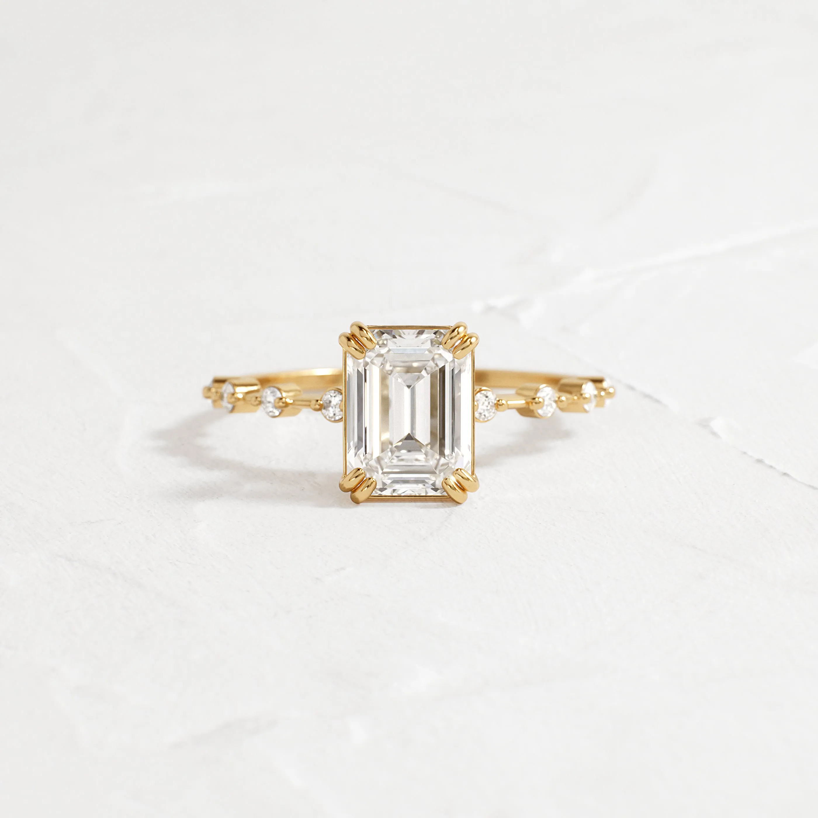 Distance Ring, Emerald Cut