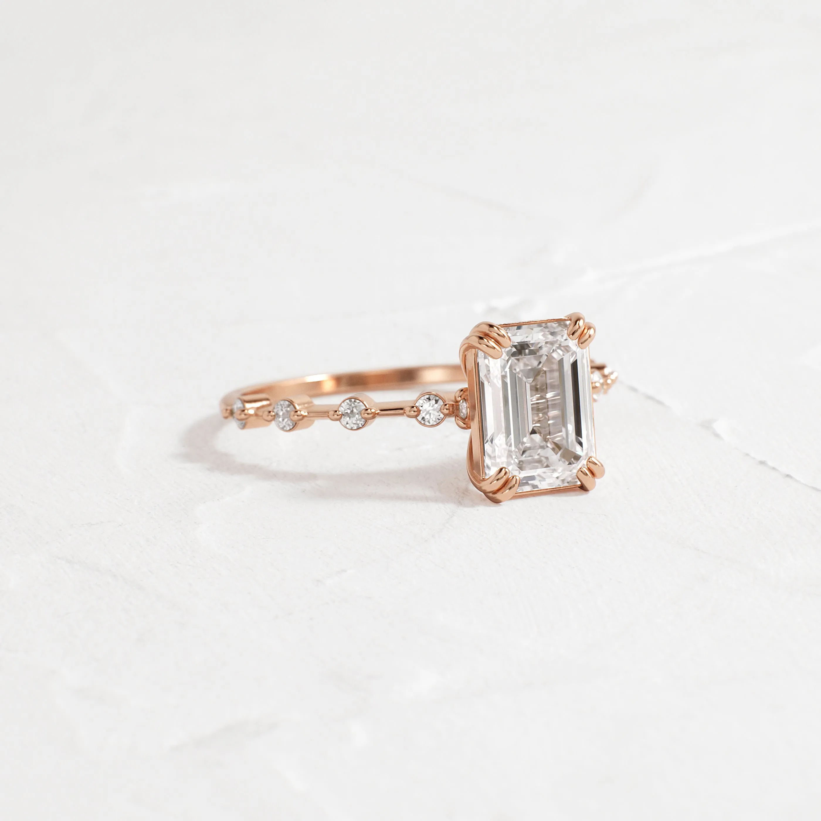 Distance Ring, Emerald Cut