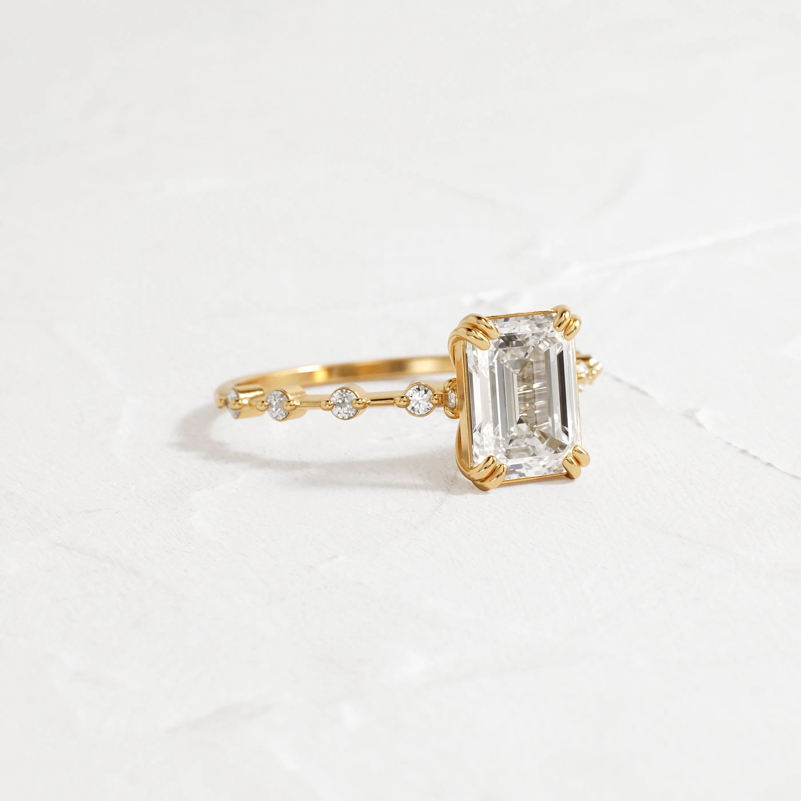 Distance Ring, Emerald Cut