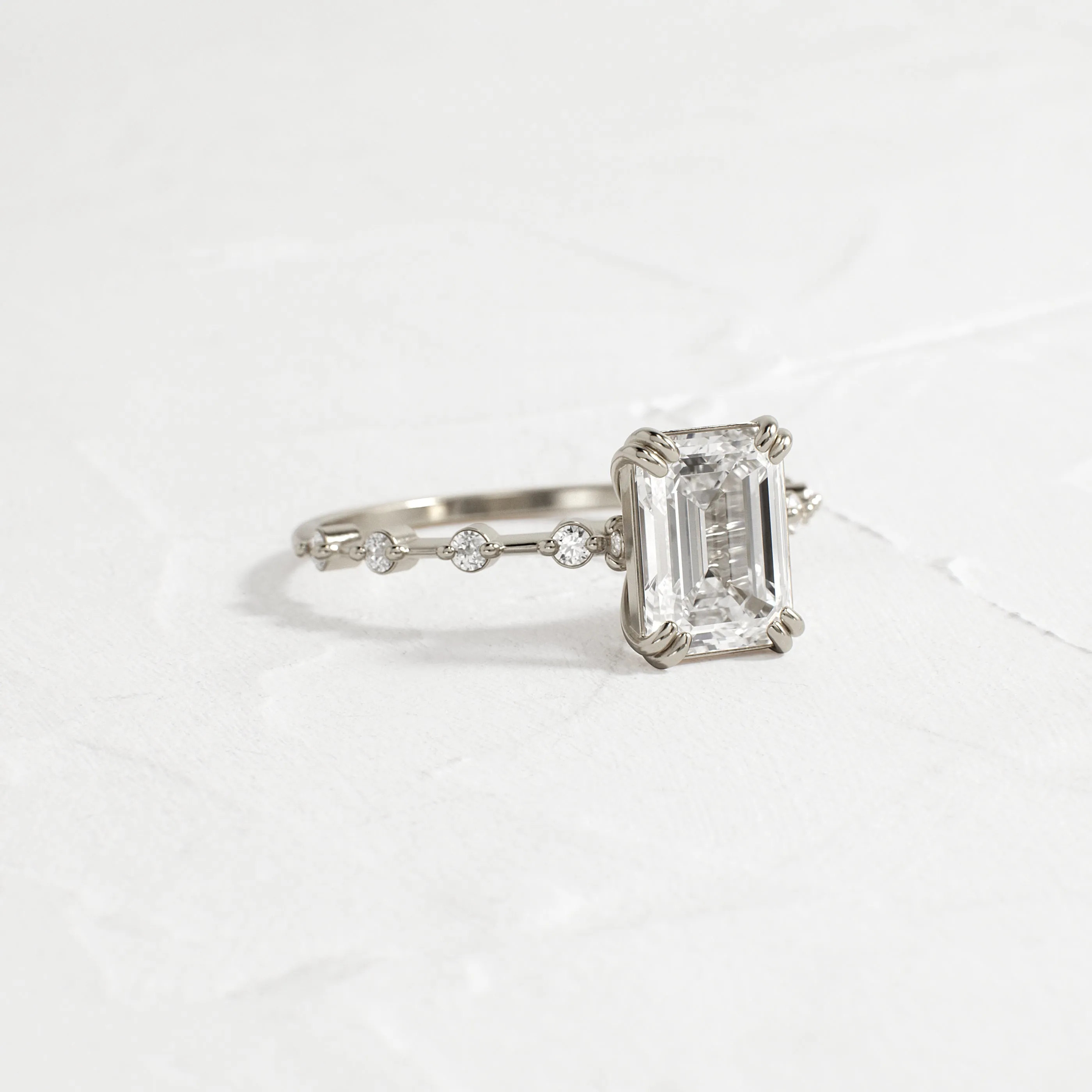 Distance Ring, Emerald Cut