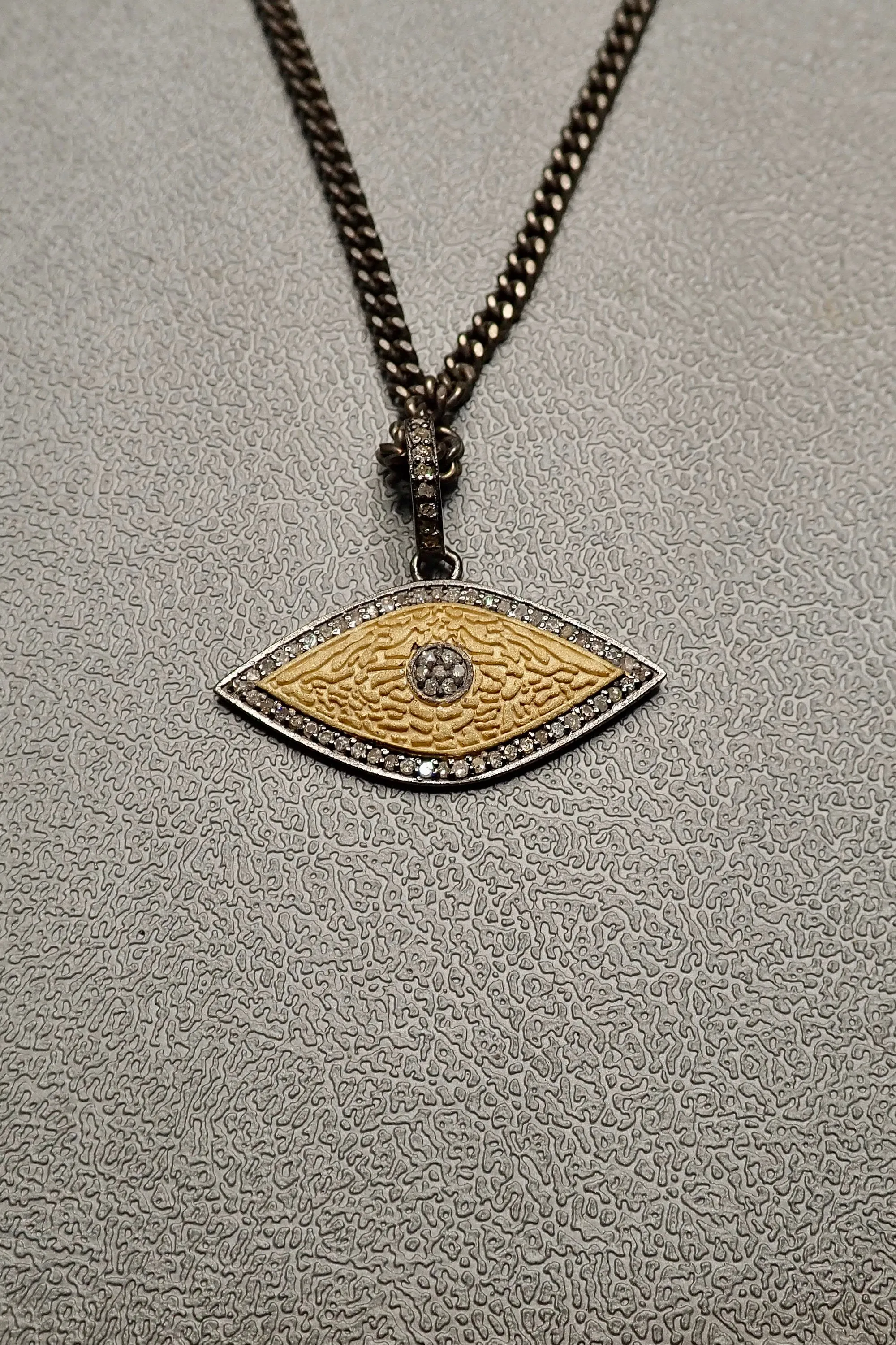 EVIL EYE DIAMONDS PENDANT - one made