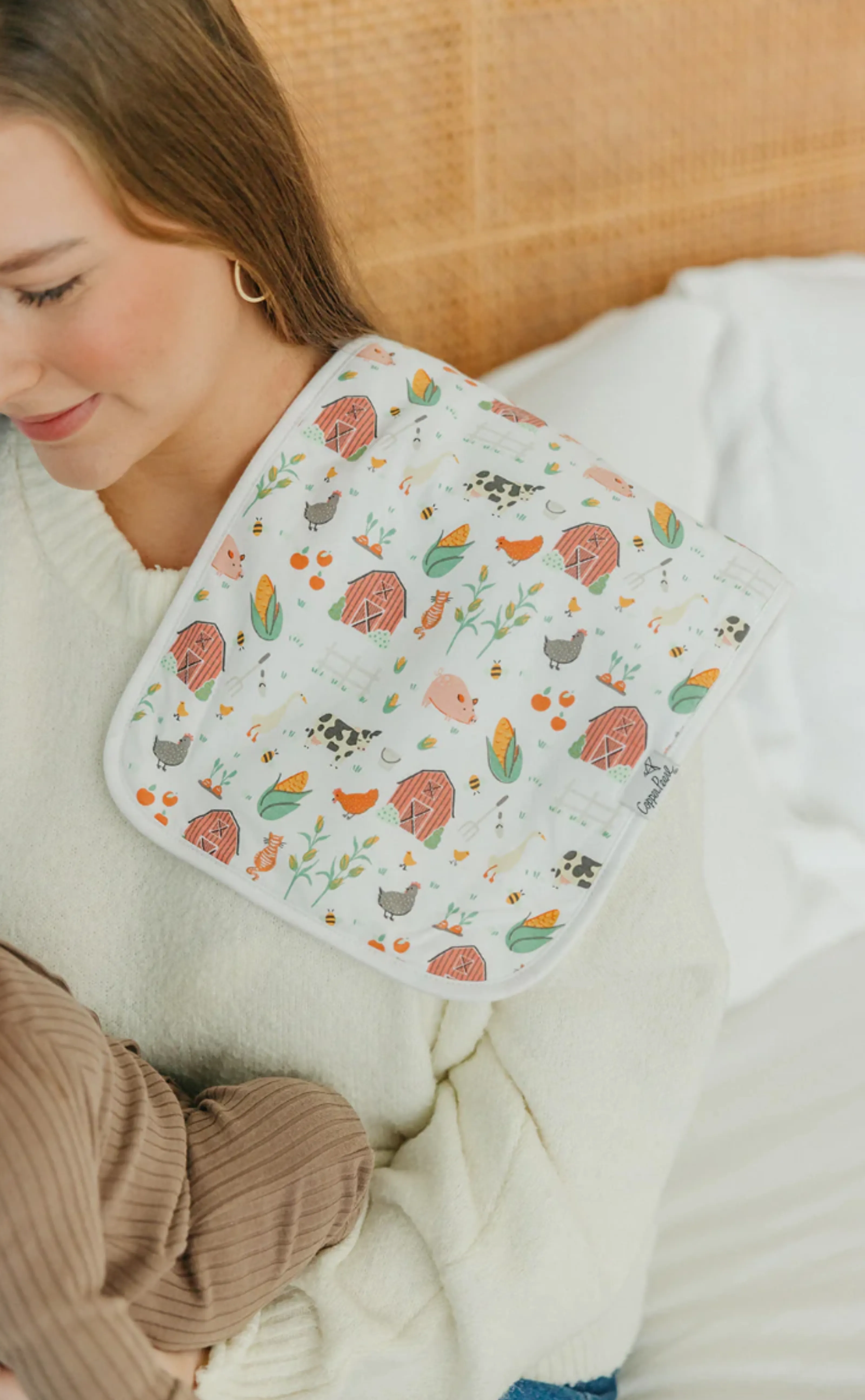 Farmstead Burp Cloth Set (3-Pack) | Copper Pearl