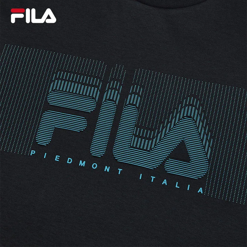 FILA CORE WHITE LINE BLUE Men Short Sleeve T-shirt