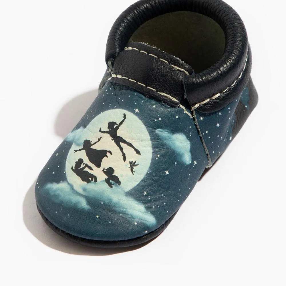 Flight to Neverland City Baby Shoe